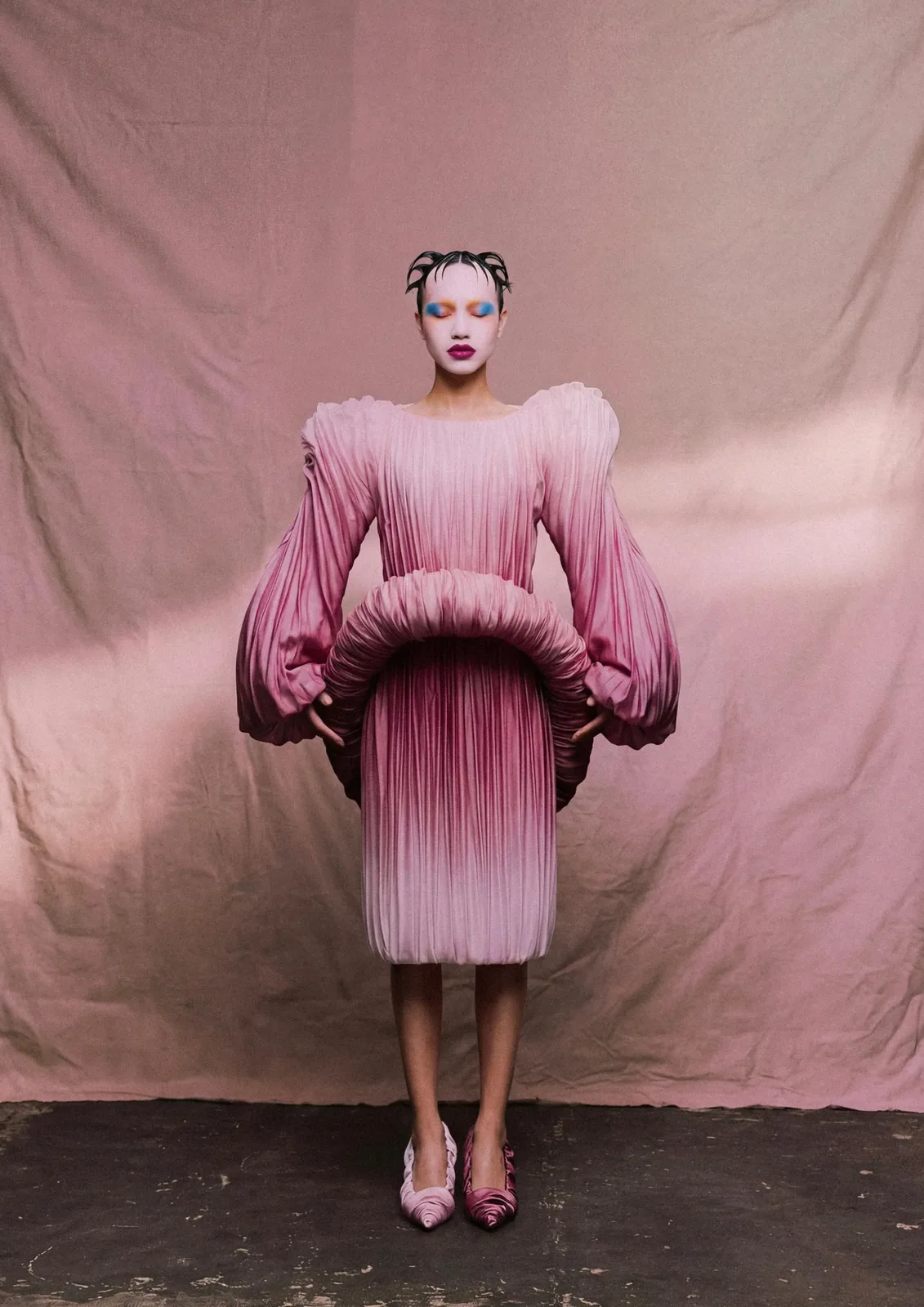AI-rendered editorial campaign — fashion dress photography by Matte Visuals