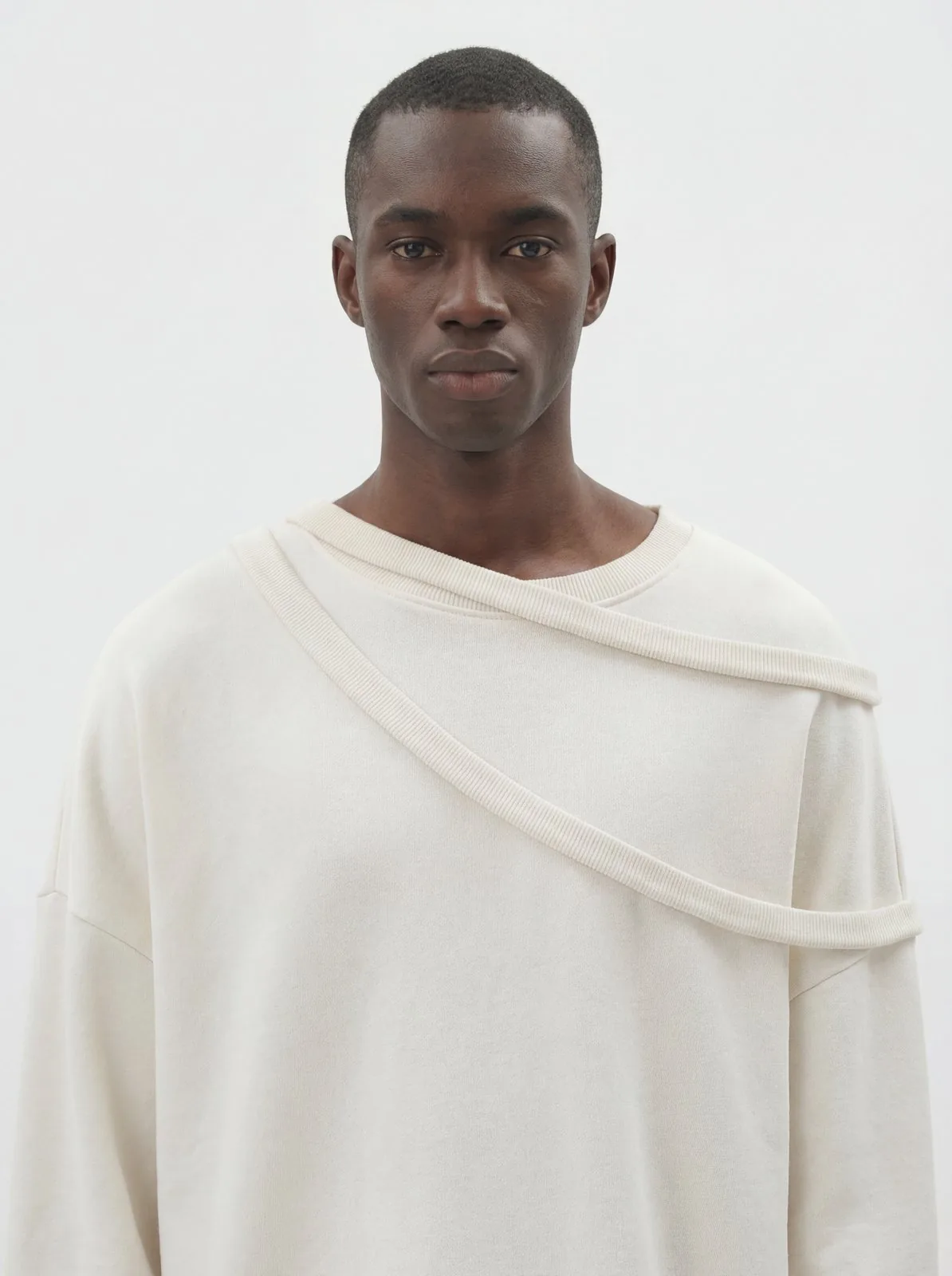 AI-rendered fashion editorial — knit sweater portrait by Matte Visuals